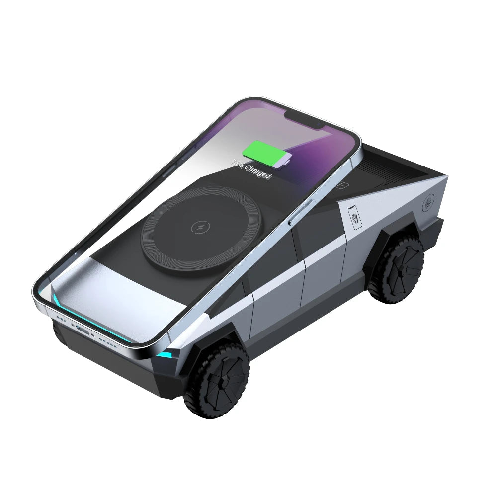 New Cybertruck Multifunctional 3-in-1 Wireless Charger Desktop Qi2 Charger for IPhone (15W),Iwatch (5W), Airpods (2.5W) Charging