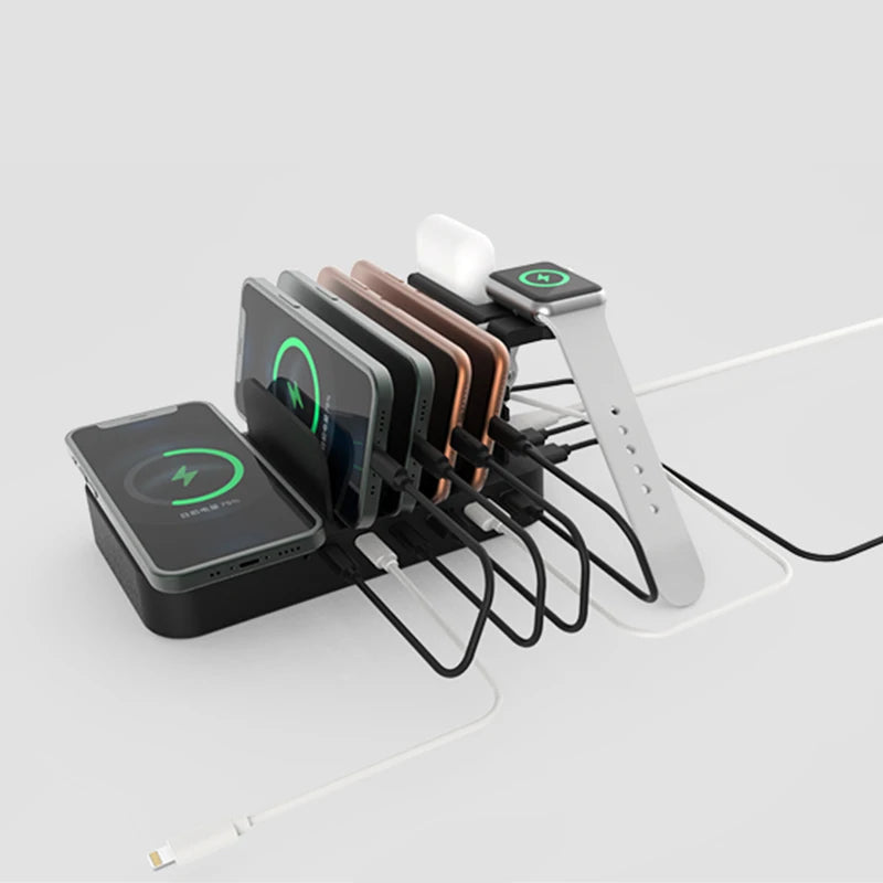Multifunctional Charger 9in1 Wireless Charger For Mobile Phones Watches Headphones Multi Port Charger Fast Charger