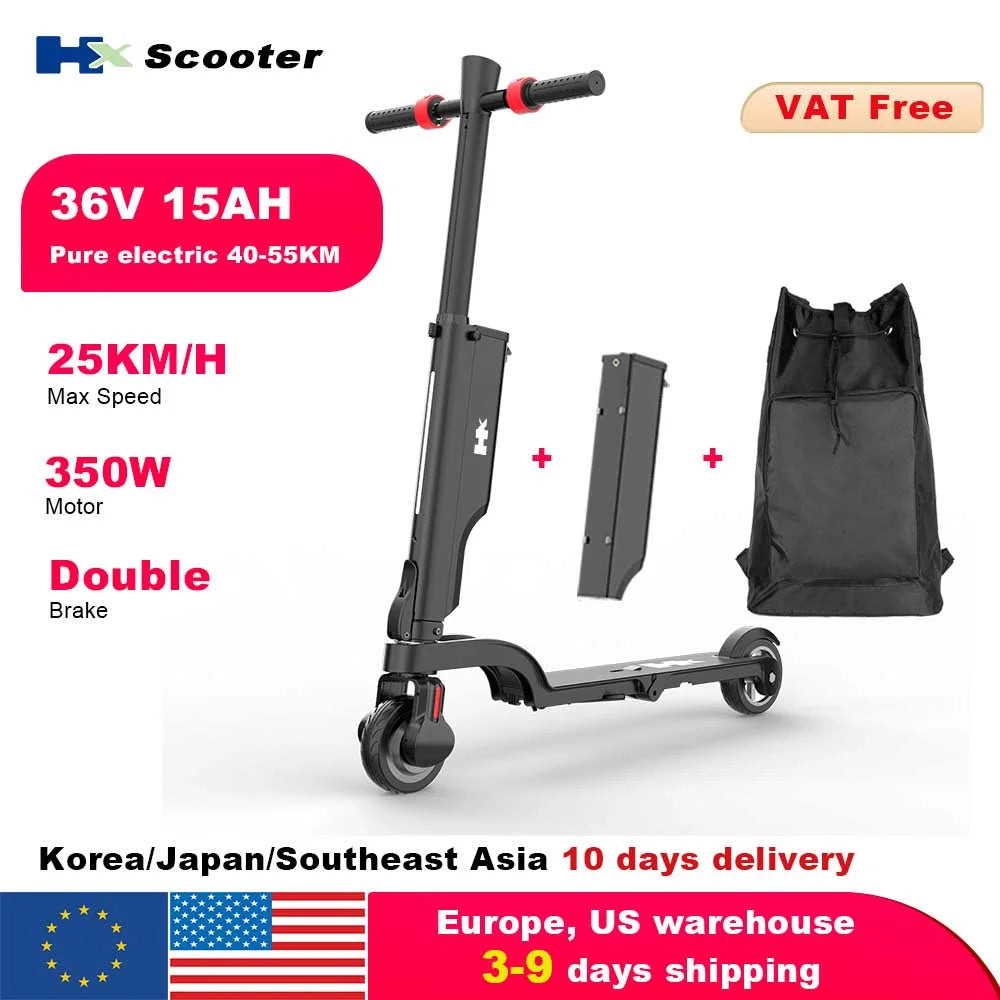 HX X6 E Scooter 350W 25KM/H Electric Scooter Foldable Electric Kick Scooters 5.5 Inch APP Smart escooter for Adults