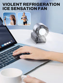 Outdoor Foldable Portable Handheld Fan Mini Cooling Rechargeable 3600mAh 100-level Free Control High Speed Turbo Fan Air Cooler