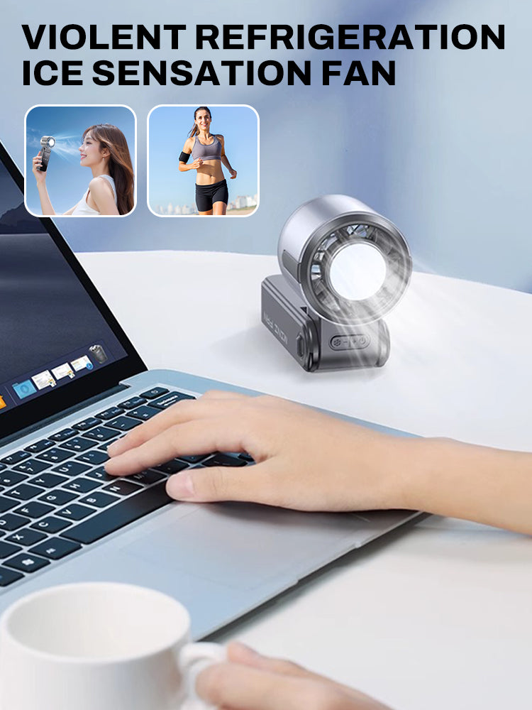 Outdoor Foldable Portable Handheld Fan Mini Cooling Rechargeable 3600mAh 100-level Free Control High Speed Turbo Fan Air Cooler