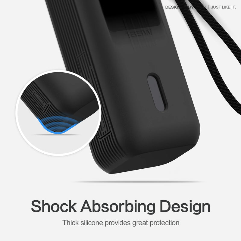 Silicone Case for Anker Zolo 25000mAh 165W Power Bank Protective Case TF/SIM card PIN storage Bag Portable Travel Carrying Case