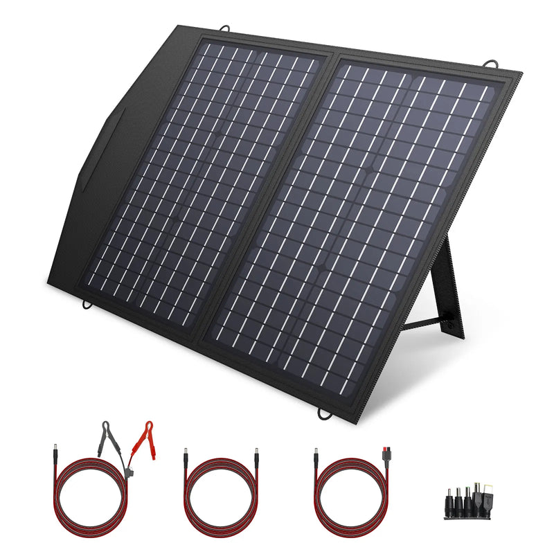 ALLPOWERS 18V Foldable Solar Panel,  60/100/140/200W Mobile Solar Charger for Power Supply, Laptop, Solar Generator, Fishing