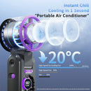 New Design High Speed Foldable Rechargeable Fan 3000mAh Mini Turbo Fan Air Cooling Portable Handheld Fan