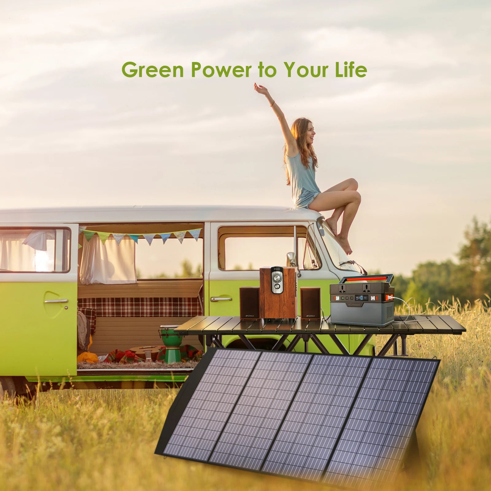 ALLPOWERS 18V Foldable Solar Panel,  60/100/140/200W Mobile Solar Charger for Power Supply, Laptop, Solar Generator, Fishing