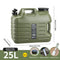 10-25L Outdoor Water Bucket Large-Capacity Portable Camping Water Bag Container with Faucet Driving Water Tank for Picnic Hiking