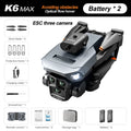 Dron profesional K6 Max 8K, cuadricóptero con GPS, tres cámaras HD, gran angular, flujo óptico, cuatro vías, evitación de obstác
