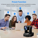 4K PTZ NDI Camera 12X 20X Optical Zoom AI Auto Tracking with PoE HDMI/SDI/USB/IP Live Streaming PTZ Camera for Church Services