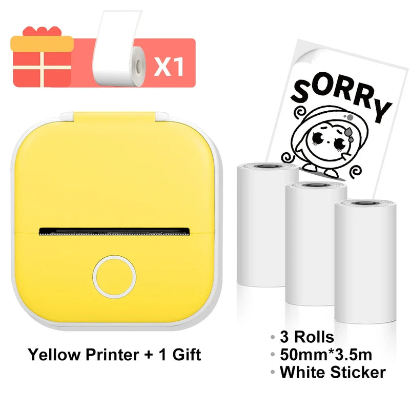 T02 Mini Thermal Printer Phomemo T02 Sticker Maker Machine Portable Bluetooth Pocket Printer Study Supplies for Photos Notes