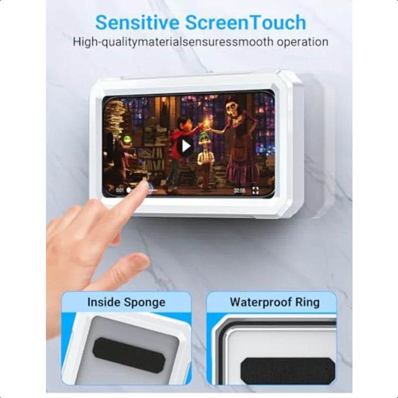 Shower Phone Holder Waterproof480 Rotatable Retractable Adjustable Shower Phone Case Shower Accories for Bathroom Wall Phone Mo