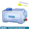10-25L Outdoor Water Bucket Large-Capacity Portable Camping Water Bag Container with Faucet Driving Water Tank for Picnic Hiking