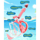 Kids Snorkel Mask Full Face, Snorkeling Set with Camera Mount, Foldable 180 Degree Panoramic View Snorkeling Gear Anti-Fog Leak