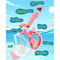 Kids Snorkel Mask Full Face, Snorkeling Set with Camera Mount, Foldable 180 Degree Panoramic View Snorkeling Gear Anti-Fog Leak