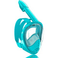 Kids Snorkel Mask Full Face, Snorkeling Set with Camera Mount, Foldable 180 Degree Panoramic View Snorkeling Gear Anti-Fog Leak