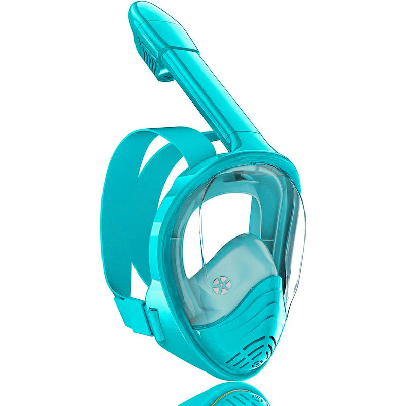 Kids Snorkel Mask Full Face, Snorkeling Set with Camera Mount, Foldable 180 Degree Panoramic View Snorkeling Gear Anti-Fog Leak