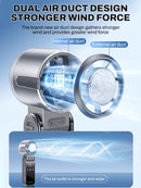 Outdoor Foldable Portable Handheld Fan Mini Cooling Rechargeable 3600mAh 100-level Free Control High Speed Turbo Fan Air Cooler