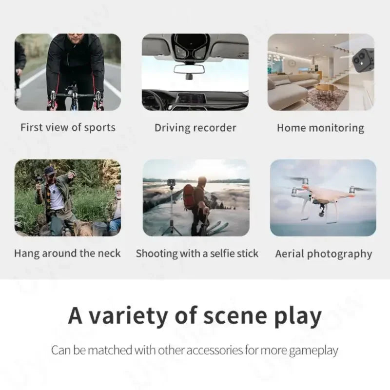 Smart Home 4K HD Mini WiFi Cam Wireless Security Surveillance Micro Dual Webcam IP Camcorders Night Vision Sports Monitor Magnet