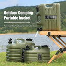 10-25L Outdoor Water Bucket Large-Capacity Portable Camping Water Bag Container with Faucet Driving Water Tank for Picnic Hiking