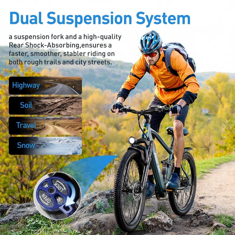 Aairsk US Warehouse Leisure Bike Motorized Bicycle 400W 36V 13AH 25mph Low Price Electric Bike Fastest Electric Bike