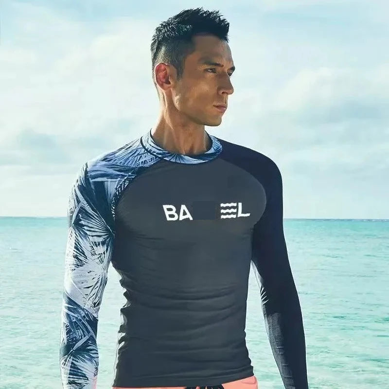 Diving Suit for Men Swimsuit Long Sleeved Sunscreen Quick Drying Rash Guard Surfing Suit Snorkeling Set Bathing Suit