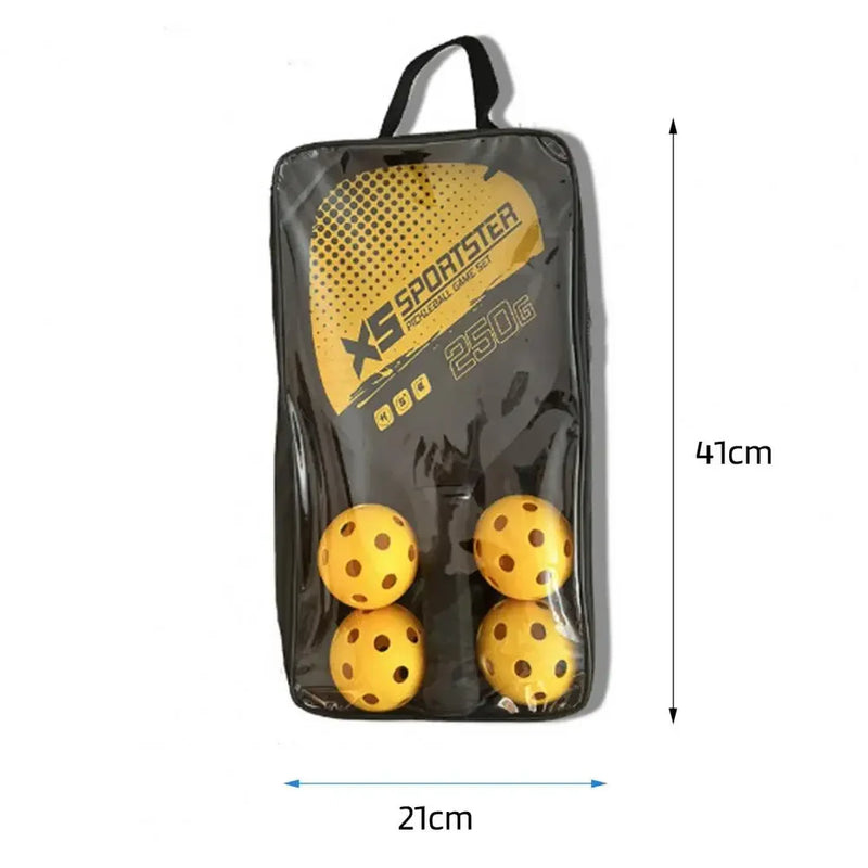 Pickleball Paddle Set With 2 Rackets 4 Balls Wooden Pickleball Paddle Racket Set With Ball Outdoor FOR Sports Combination