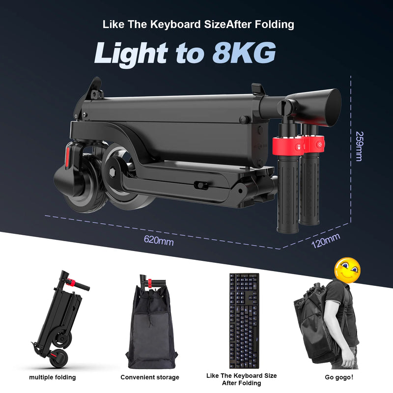 HX X6 E Scooter 350W 25KM/H   Electric Scooter Foldable Electric Kick Scooters 5.5 Inch APP Smart escooter for Adults