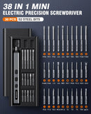 Mini Electric Screwdriver Set 38 in 1 Magnetic Screwdriver with 30 Bits 5 Torque Settings Multi-Function Repair Power Tool Set