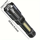 High Power Rechargeable Led Flashlight Very Strong Led Flashlight With Built-in Battery Torch For Outdoor Camping Hiking Fishing