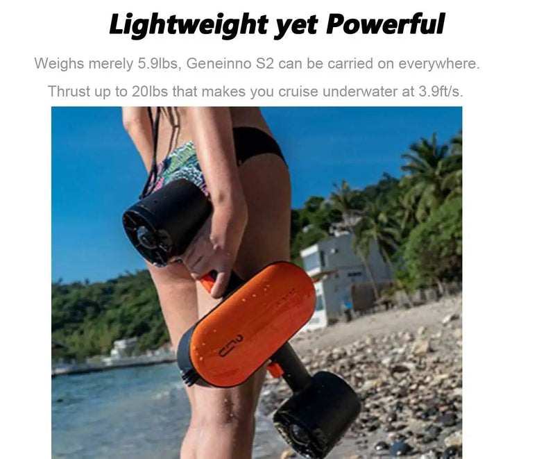 GENEINNO S2 Underwater Scooter,Dual Motors and Smart APP Support,Sea Scooter for Swimming Scuba Free Diving Snorkeling for Kids