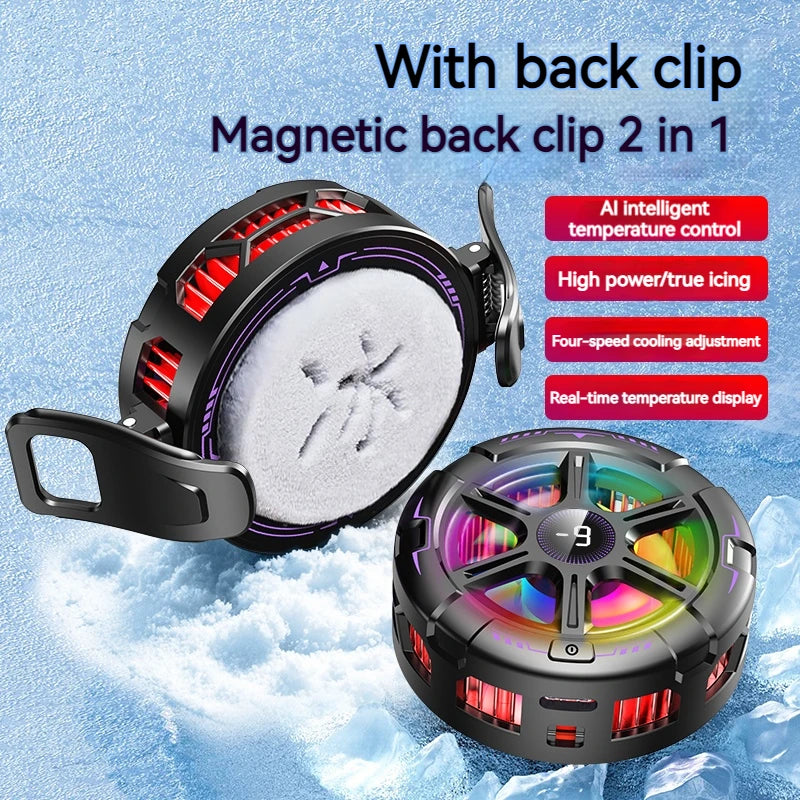 K21 Semiconductor Magnetic Phone Cooler with Temperature Display Universal for PhonesTablets Fast Heat Dissipation for Gaming