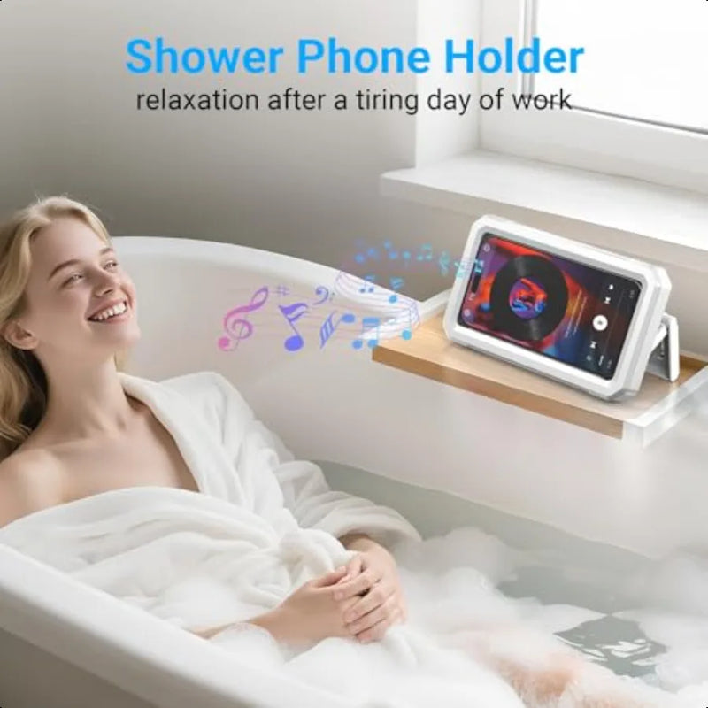 Shower Phone Holder Waterproof480 Rotatable Retractable Adjustable Shower Phone Case Shower Accories for Bathroom Wall Phone Mo