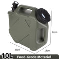 10-25L Outdoor Water Bucket Large-Capacity Portable Camping Water Bag Container with Faucet Driving Water Tank for Picnic Hiking