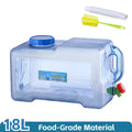 10-25L Outdoor Water Bucket Large-Capacity Portable Camping Water Bag Container with Faucet Driving Water Tank for Picnic Hiking