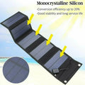 70/40W Foldable Solar Panel 5V USB Portable Battery Charger for Cell Phone Outdoor Waterproof Power Bank for Camping Accessories
