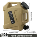 10-25L Outdoor Water Bucket Large-Capacity Portable Camping Water Bag Container with Faucet Driving Water Tank for Picnic Hiking