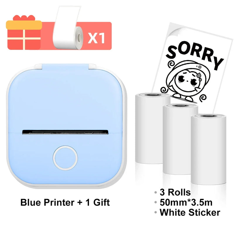 T02 Mini Thermal Printer Phomemo T02 Sticker Maker Machine Portable Bluetooth Pocket Printer Study Supplies for Photos Notes