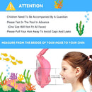 Kids Snorkel Mask Full Face, Snorkeling Set with Camera Mount, Foldable 180 Degree Panoramic View Snorkeling Gear Anti-Fog Leak