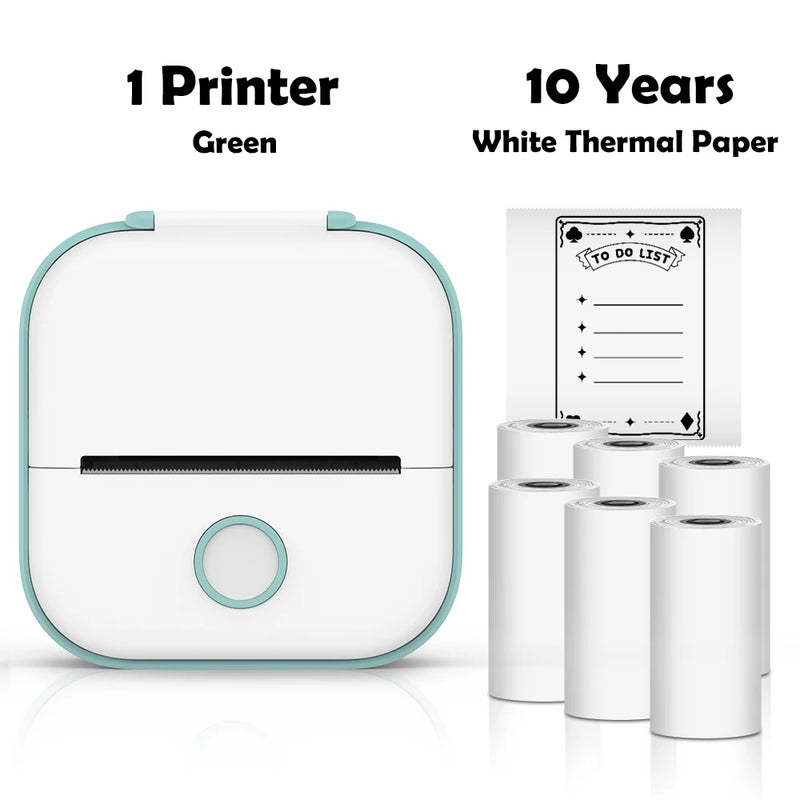 T02 Mini Thermal Printer Phomemo T02 Sticker Maker Machine Portable Bluetooth Pocket Printer Study Supplies for Photos Notes