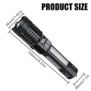 High Power Rechargeable Led Flashlight Very Strong Led Flashlight With Built-in Battery Torch For Outdoor Camping Hiking Fishing