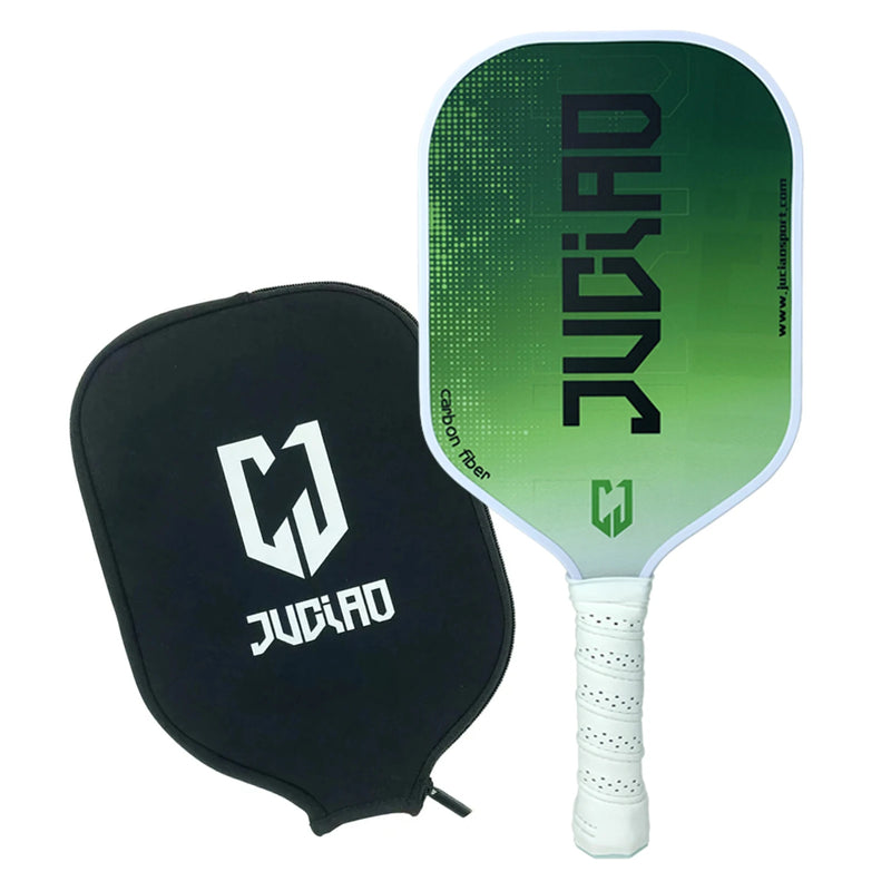 Juciao Pickleball Paddle Carbon Fiber Surface 16MM Pickleball Paddle Lightweight Honeycomb Core Paddle Cushion Comfort Grip