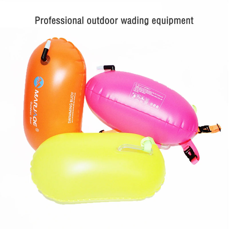 Swimming Bucket Dry Bag PVC Inflatable Swim Buoy Tow Bag suit for Swimming Snorkeling Water Sports Accessories