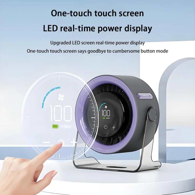 100-speed Desktop Fan Digital Display Wall Mount Desk Fan Super Quiet Usb Office Dorm Air Circulator Home Camping Outdoor