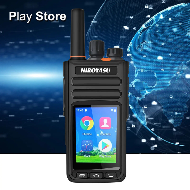 Hiroyasu HI-B8 2G 3G 4G LTE Cellular Network WIFI PoC FM Walkie Talkie 2GB+16GB Android9.0 Phone Call GPS 2.4"Touch Screen Radio