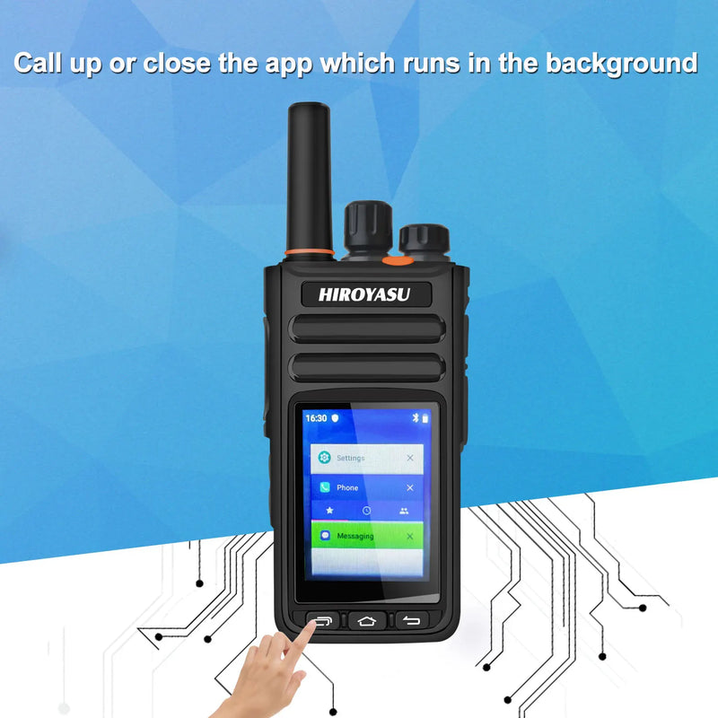 Hiroyasu HI-B8 2G 3G 4G LTE Cellular Network WIFI PoC FM Walkie Talkie 2GB+16GB Android9.0 Phone Call GPS 2.4"Touch Screen Radio