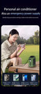 10000mAh Portable Waist Fan Mini Hanging Neck Fan USB Rechargeable Fan with Power Bank LED Light for Outdoor Camping Working