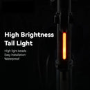 Bike Light Night Running Tail Light Bicycle Flowing Tail Light Safety Indicator Lights Mountain Bike High Brightness Warning