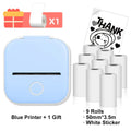 T02 Mini Thermal Printer Phomemo T02 Sticker Maker Machine Portable Bluetooth Pocket Printer Study Supplies for Photos Notes