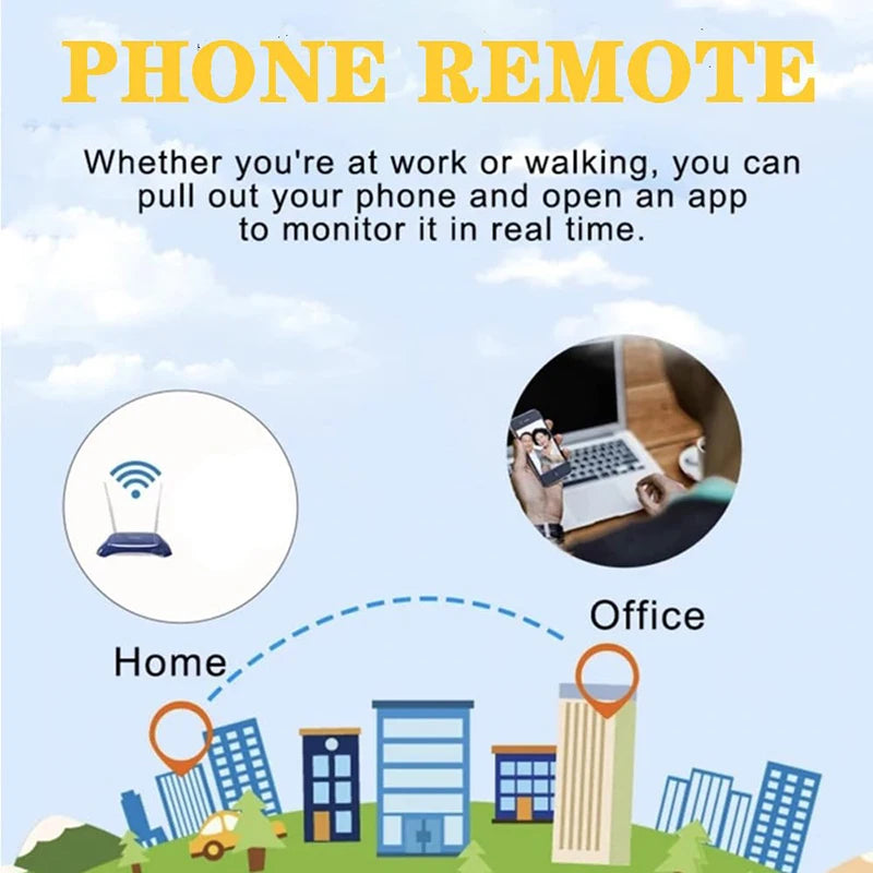 Indoor Wireless Home HD Camera Small Wifi Pet Camera 1080p Nanny Camera Motion Detection Alarm Night Vision Real-Time Monitoring