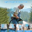 Portable Waist Fan Outdoor Hanging Neck Fan 4-Speed Powerful Fan with LED Light for Outdoor Work Camping Picnic Cooling Device