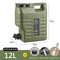 10-25L Outdoor Water Bucket Large-Capacity Portable Camping Water Bag Container with Faucet Driving Water Tank for Picnic Hiking